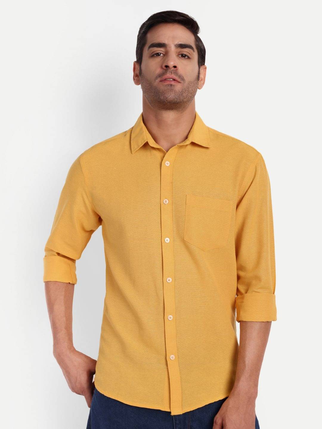 liferoads 100% Cotton Regular Fit Solids Full Sleeves Men's Casual Shirt - Yellow ( Pack of 1 ) liferoads 100% Cotton Regular Fit Solids Full Sleeves Men's Casual Shirt - Yellow ( Pack of 1 )