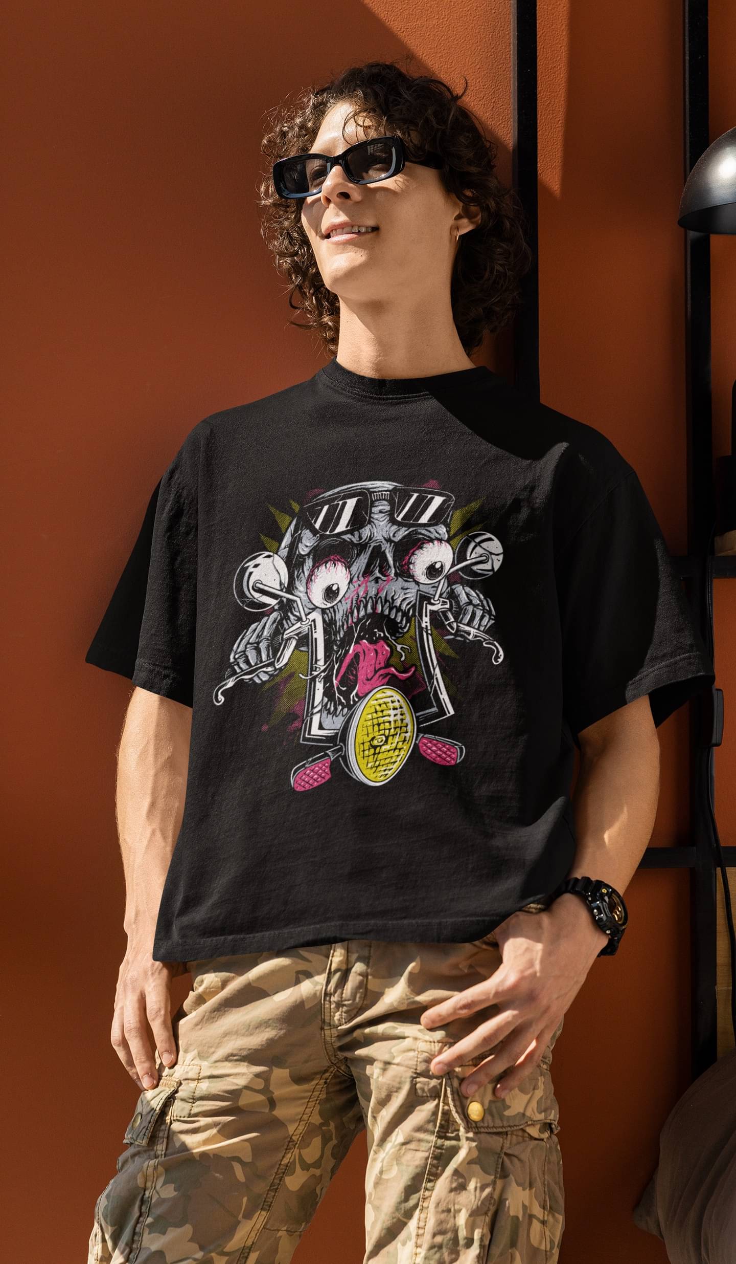 the Stanch Men Cotton Oversized Fit Printed T-Shirt ( Black ) the Stanch Men Cotton Oversized Fit Printed T-Shirt ( Black )