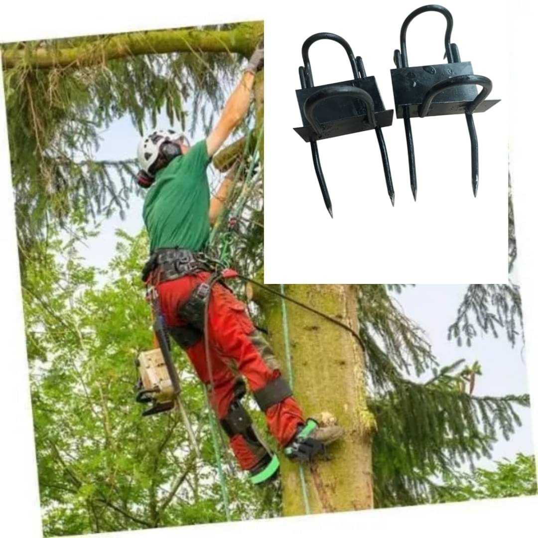    			1 Pair Tree Climbing Tool Tree gaffs Claw Climbing Spikes multitools Climbing Spurs Climbing Gear Carbon Steel Climbing Spikes seat Belt Non-Slip Carbon Steel (Pack of 1 pair - means 2 piece