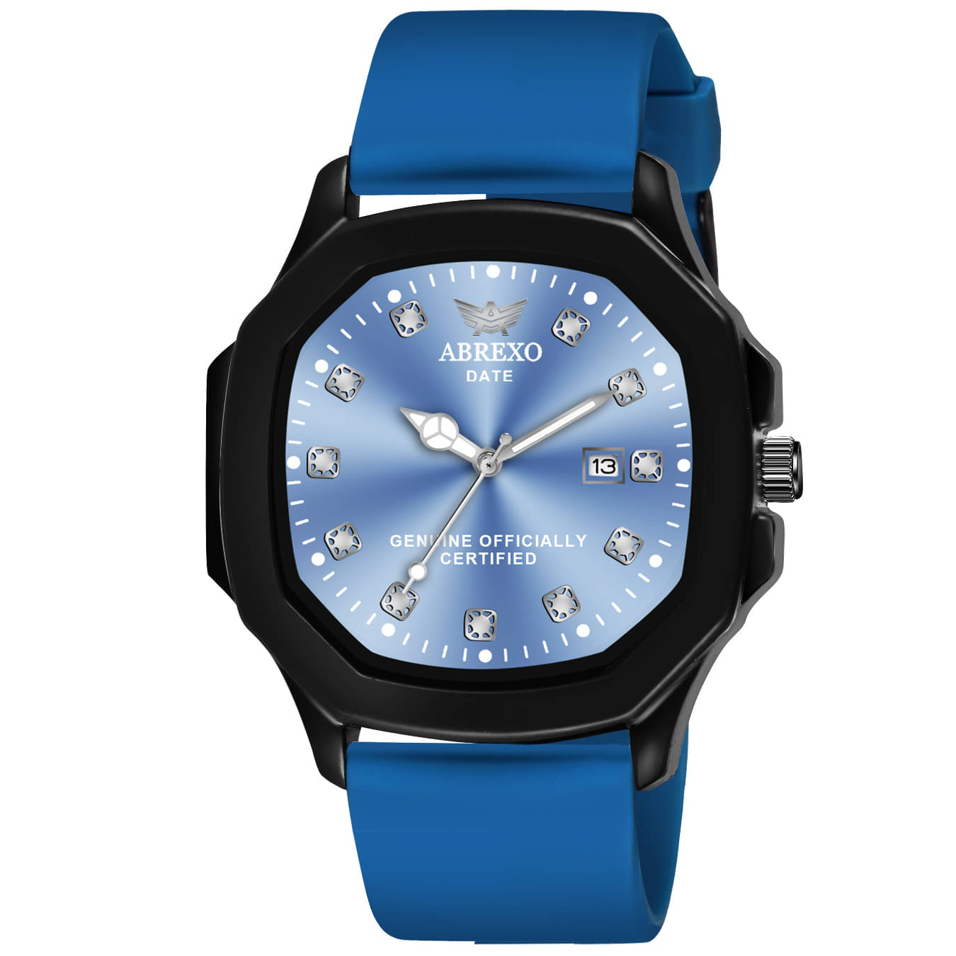     			Abrexo Blue Silicon Analog Men's Watch