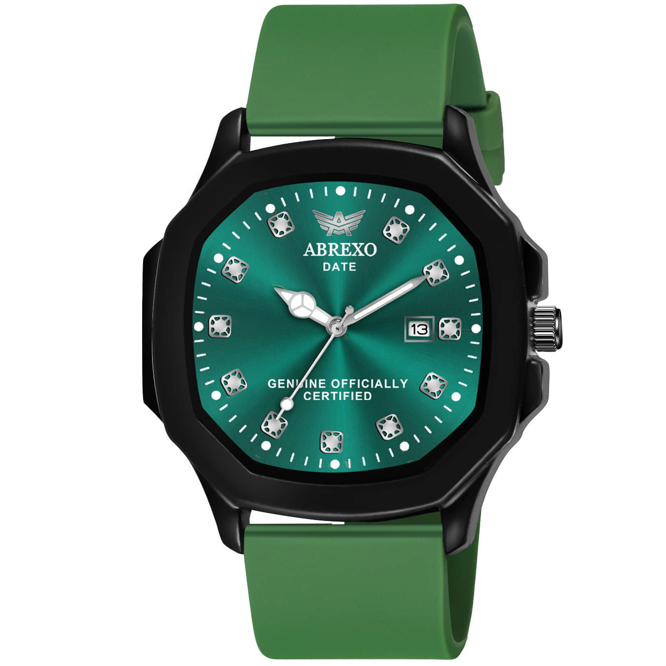     			Abrexo Green Silicon Analog Men's Watch