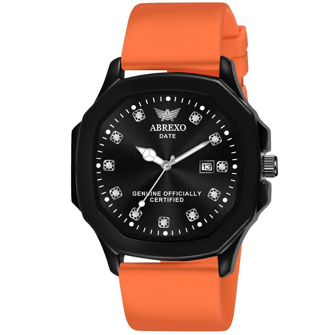     			Abrexo Orange Silicon Analog Men's Watch