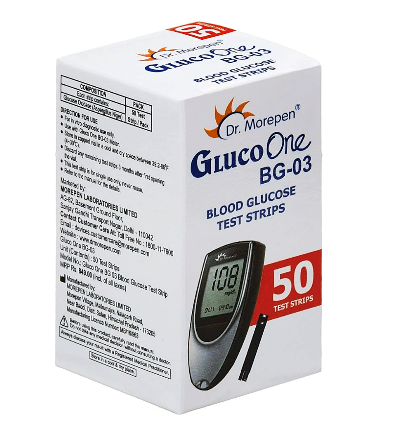     			DR MOREPEN BG 03 BG03 50 Test Strips