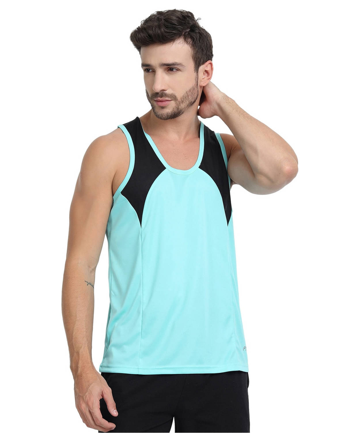     			FTX Pack of 1 Polyester Basic Vest For Men ( Light Blue )