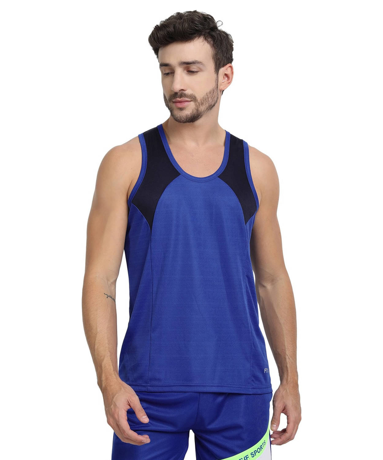     			FTX Pack of 1 Polyester Basic Vest For Men ( Blue )