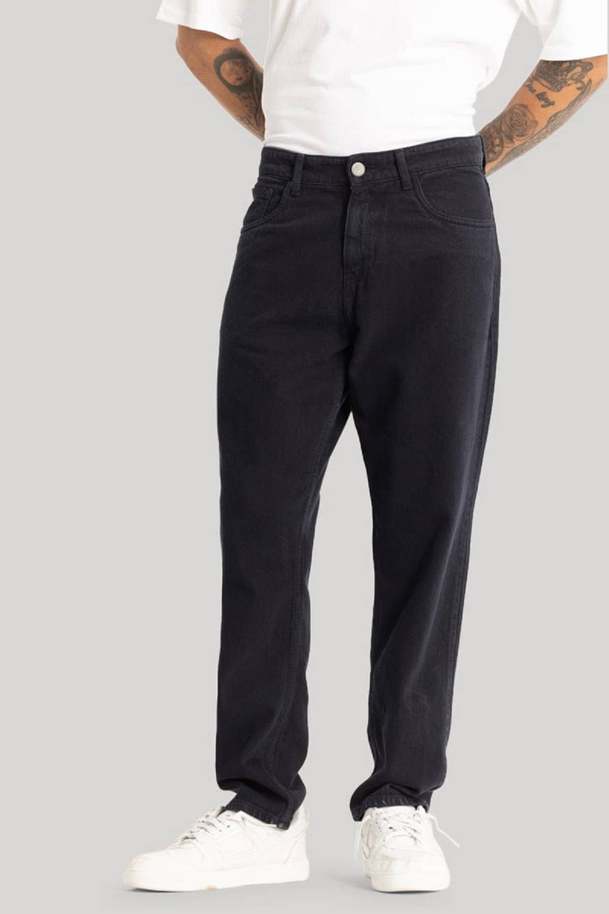Gazal Fashions Solid Men's Mom Fit Mid Rise Jeans - Black - Jeans | Buy online on ZillyBuy