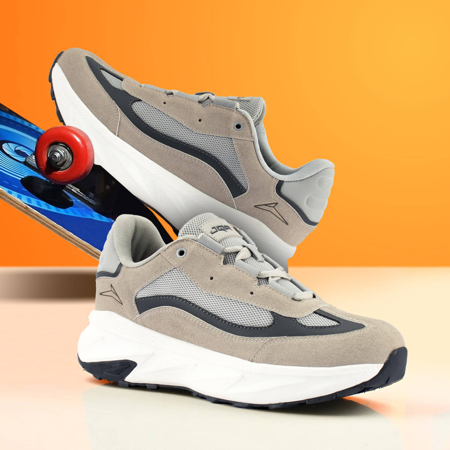     			JQR HUNGARY Grey Men's Sneakers