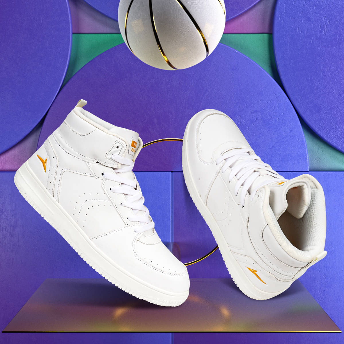     			JQR STYLE-006 White Men's Sneakers