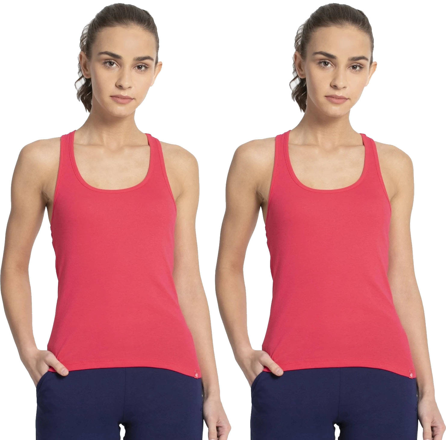     			Jockey Women Cotton Tank Top ( Dark Pink )
