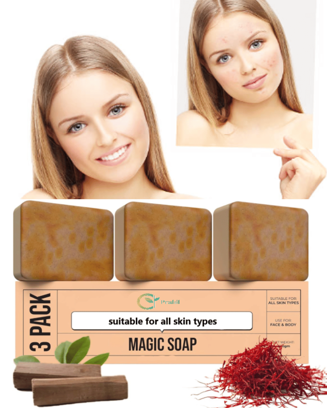     			Prahil Beauty Soap for All Skin Type ( Pack of 3 )