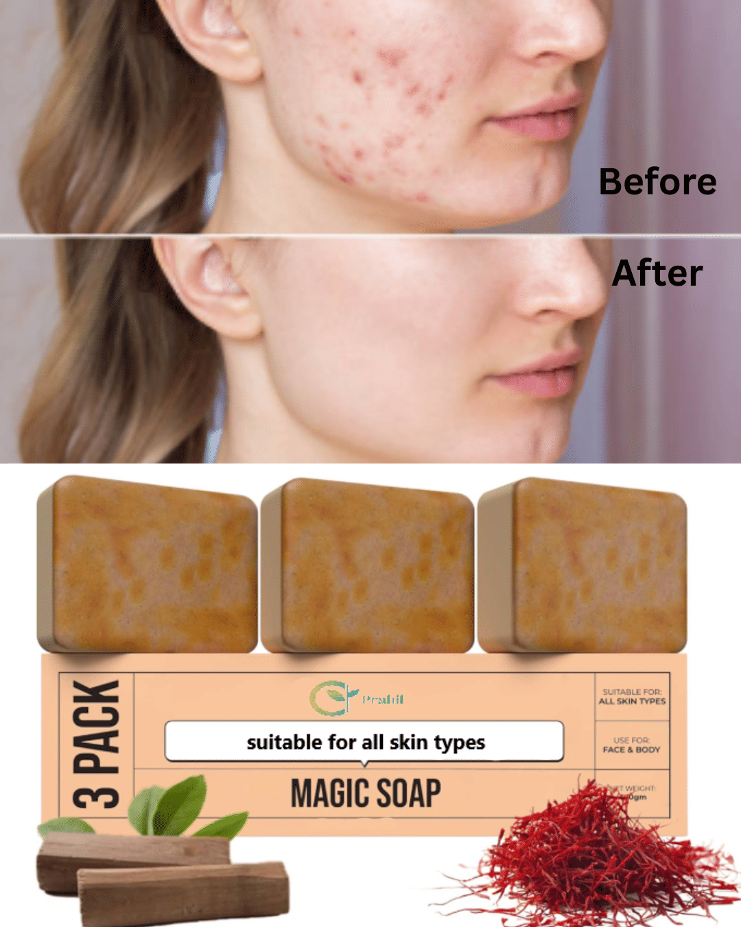     			Prahil Beauty Soap for All Skin Type ( Pack of 3 )