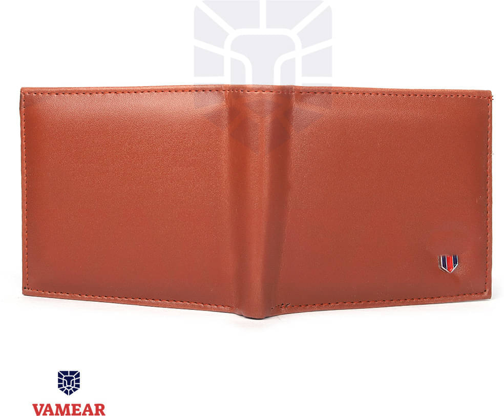     			VAMEAR Faux Leather Self Design Men's Two Fold Wallet With 5 Slots For Card ( Tan , Pack of 1 )