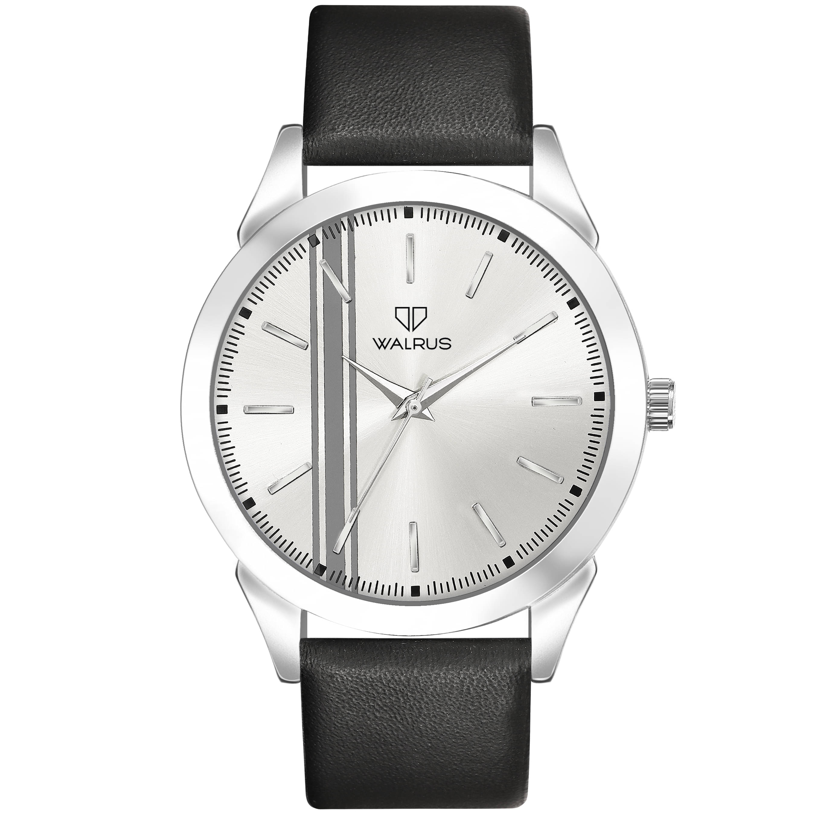     			Walrus Black PU Analog Men's Watch