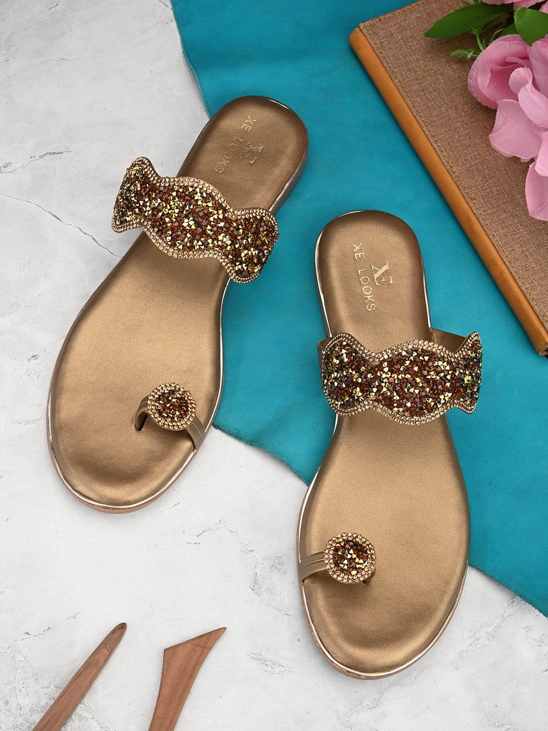    			XE Looks Copper Women's Flats