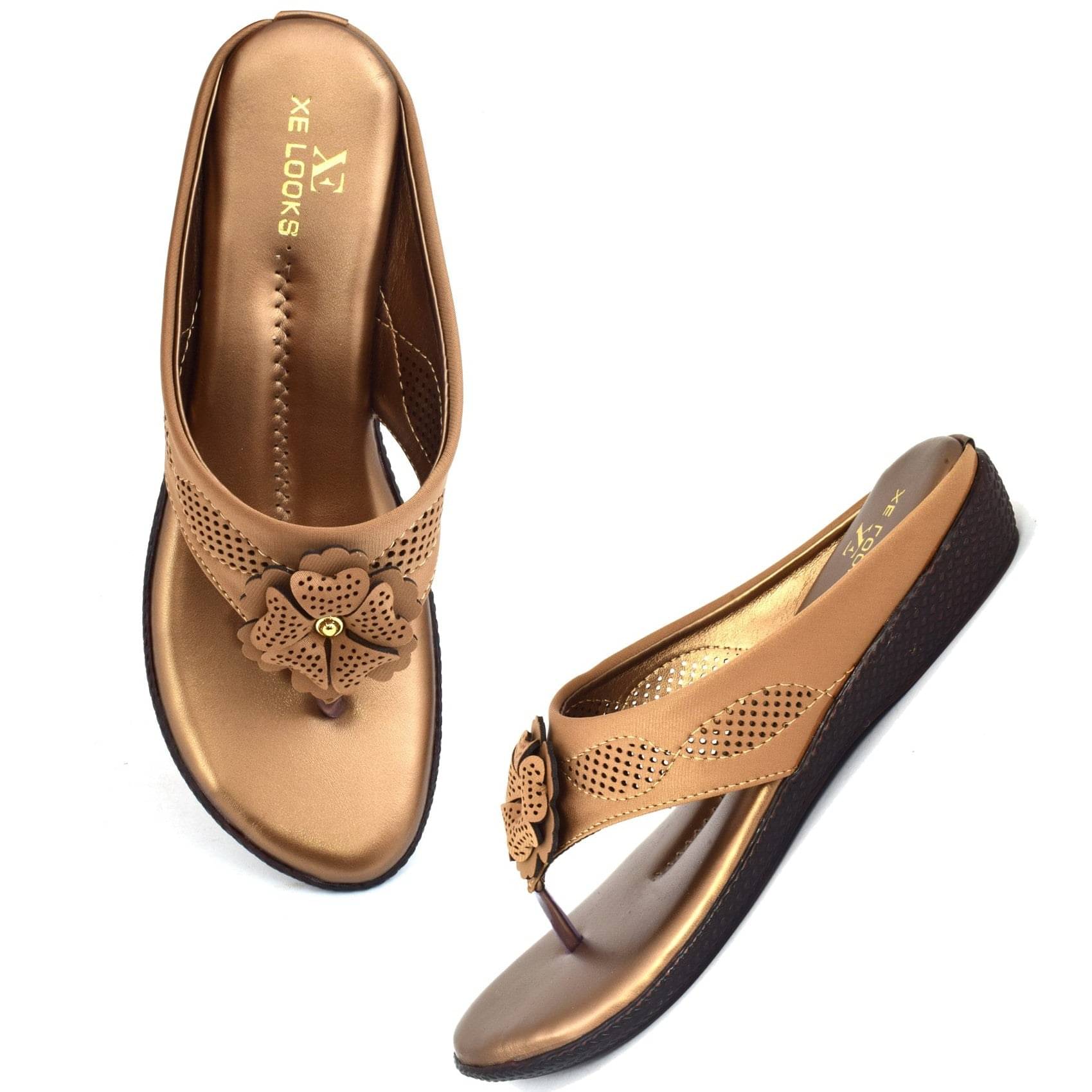    			XE Looks Copper Women's Flats