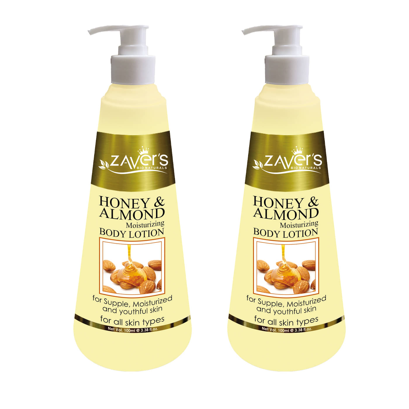     			Zavers Honey And Almond Moisturizing Body Lotion 400ml (Pack of 2)