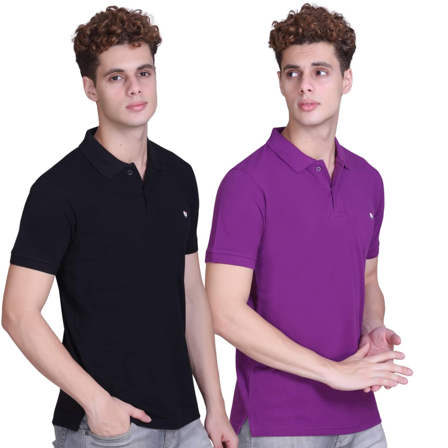     			ZEFFORA Men Cotton Blend Regular Fit Solid Polo T Shirt ( Multicolor2 )