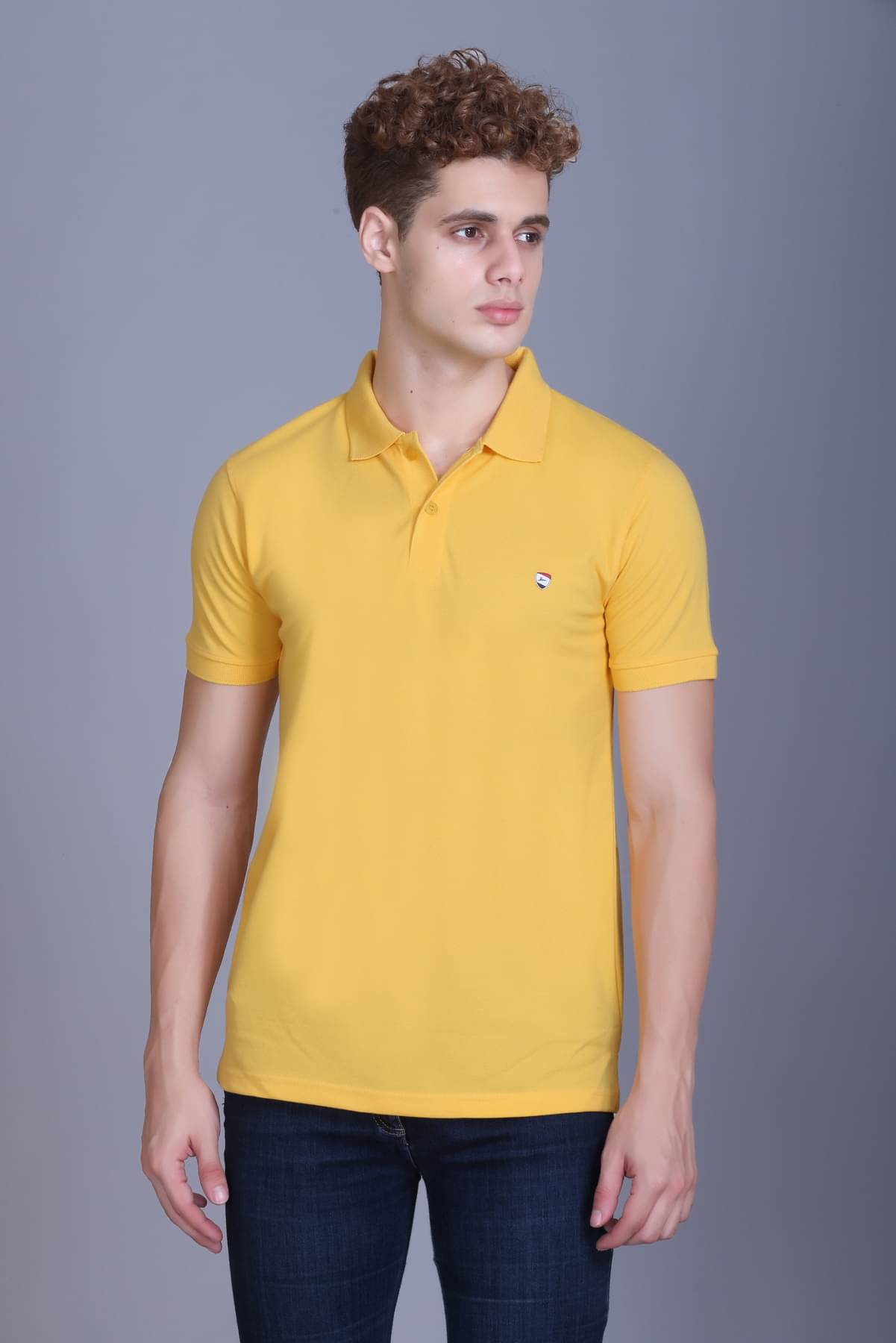    			ZEFFORA Men Cotton Blend Regular Fit Solid Polo T Shirt ( Yellow )