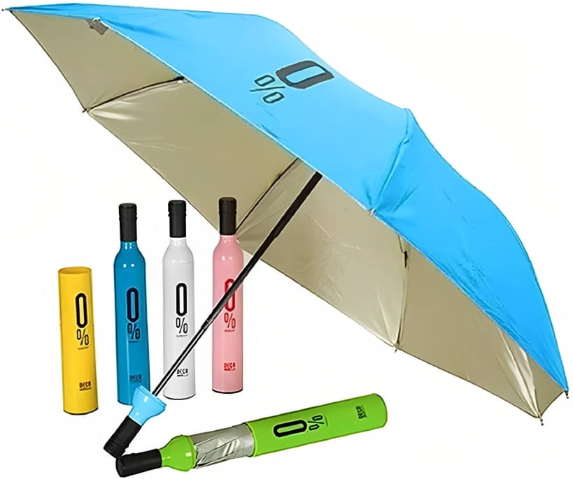    			dust n shine 2 Fold Manual Umbrella For Rain Sun Wind ( Multi , Solid Design )