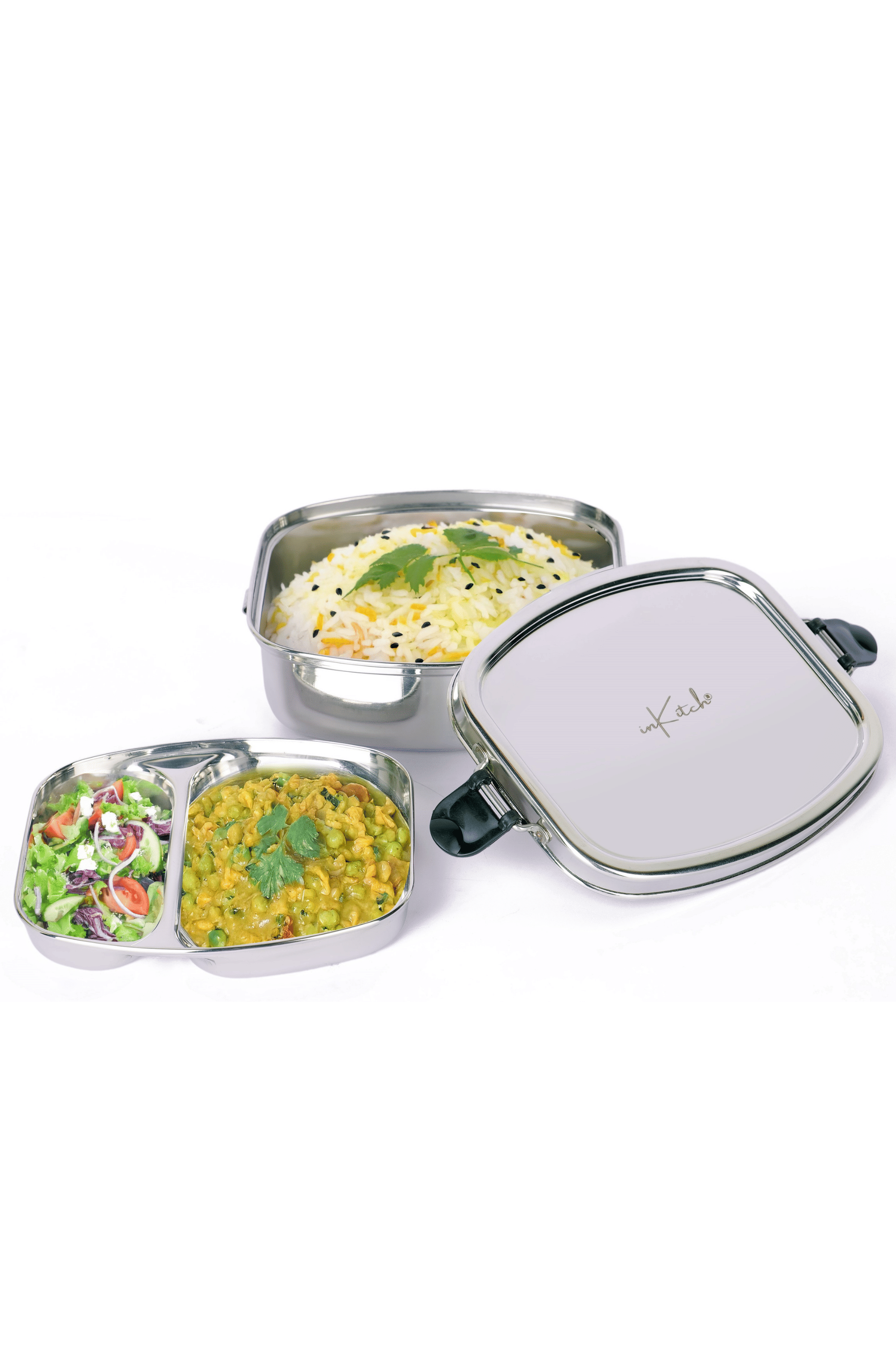 inKitch Bento Airtight Lunch Box Stainless Steel Lunch Box 1 - Container ( Pack of 1 ) inKitch Bento Airtight Lunch Box Stainless Steel Lunch Box 1 - Container ( Pack of 1 )