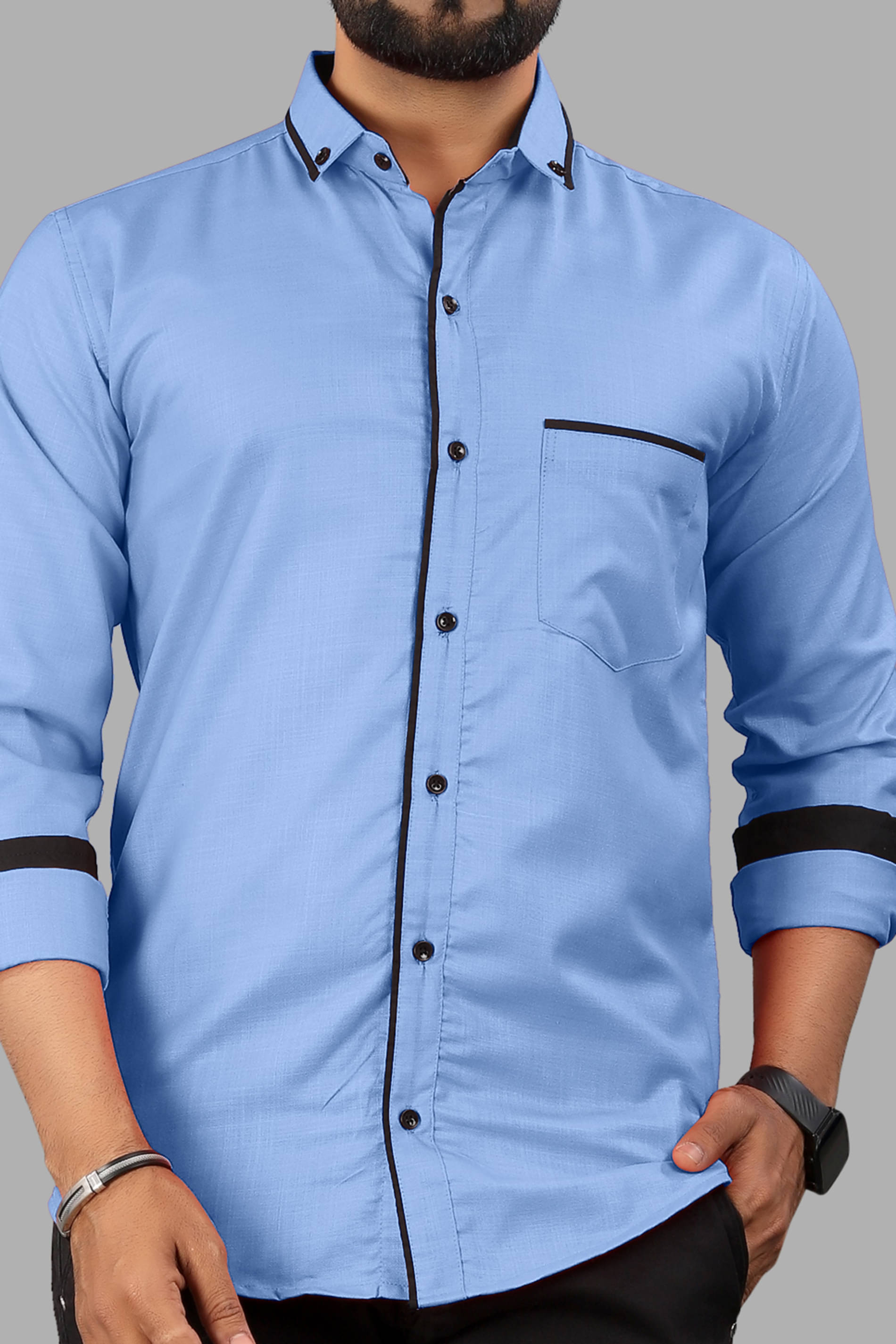 AITAVIK OVERSEAS Poly Cotton Regular Fit Solids Full Sleeves Men's Casual Shirt - Aqua Blue ( Pack of 1 ) AITAVIK OVERSEAS Poly Cotton Regular Fit Solids Full Sleeves Men's Casual Shirt - Aqua Blue ( Pack of 1 )