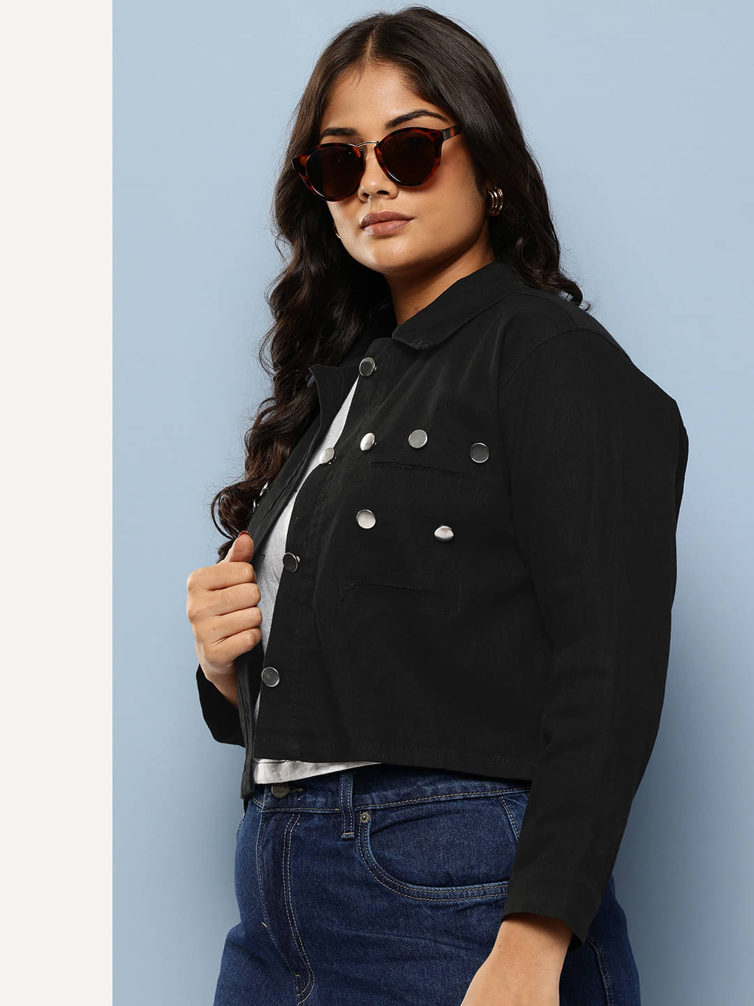     			Aarika Women Denim Jacket ( Black )