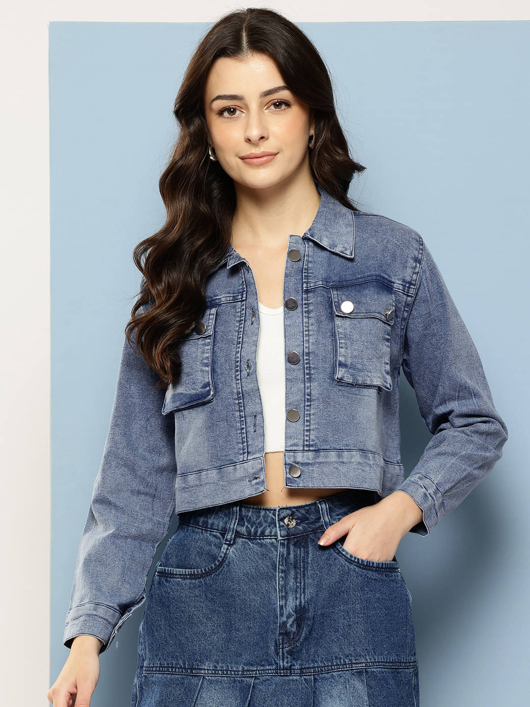 Aarika - Denim Blue Denim Jacket Aarika - Denim Blue Denim Jacket