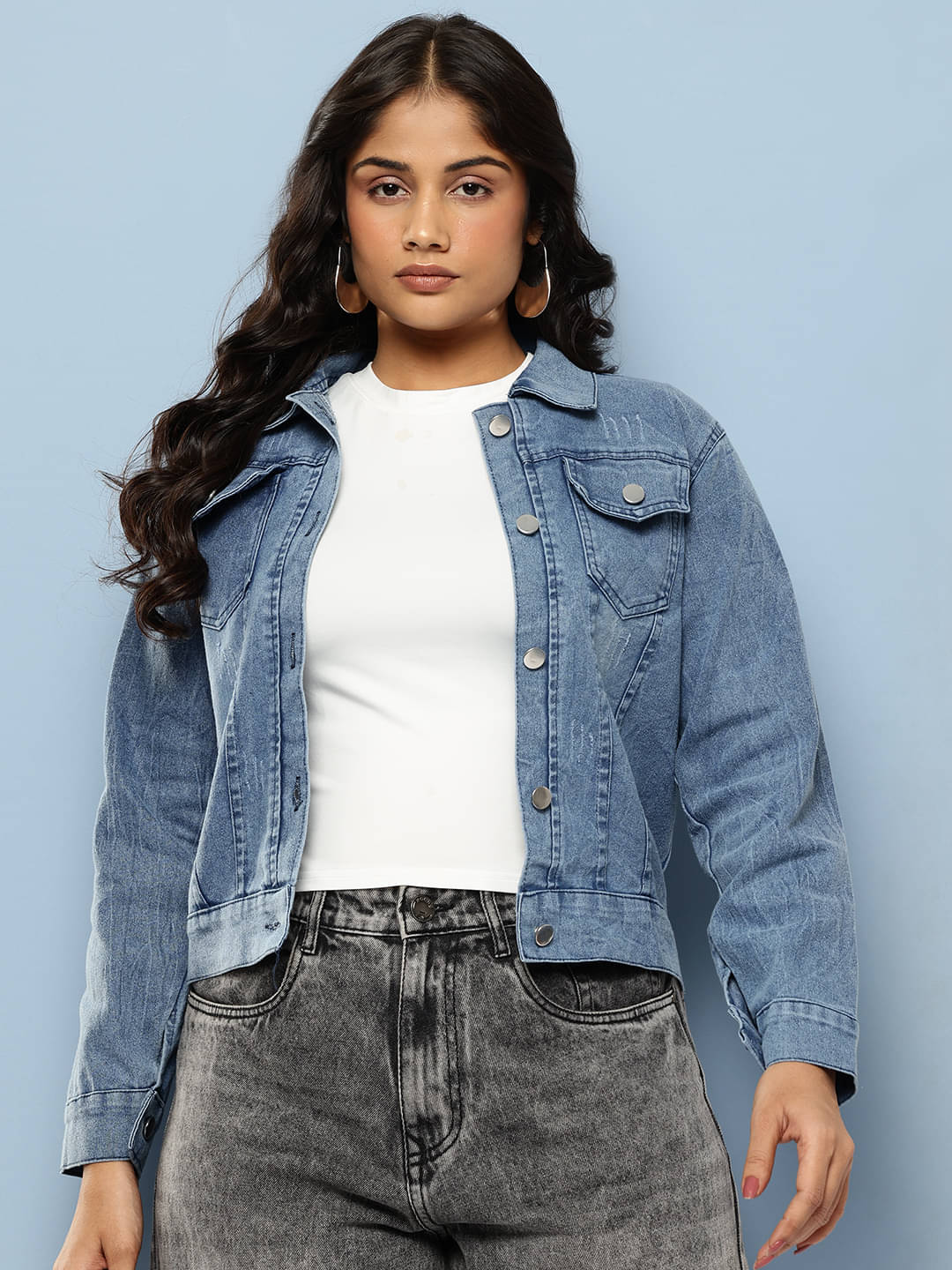 Aarika - Denim Blue Denim Jacket Aarika - Denim Blue Denim Jacket