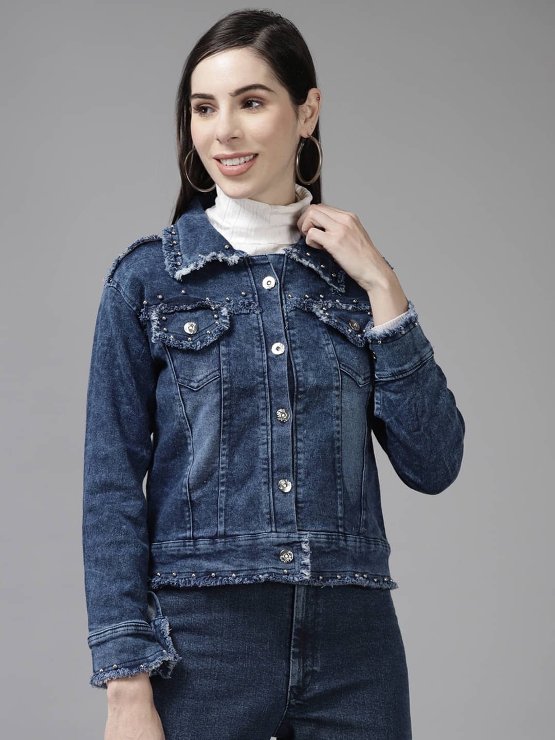 Aarika - Denim Navy Denim Jacket Aarika - Denim Navy Denim Jacket