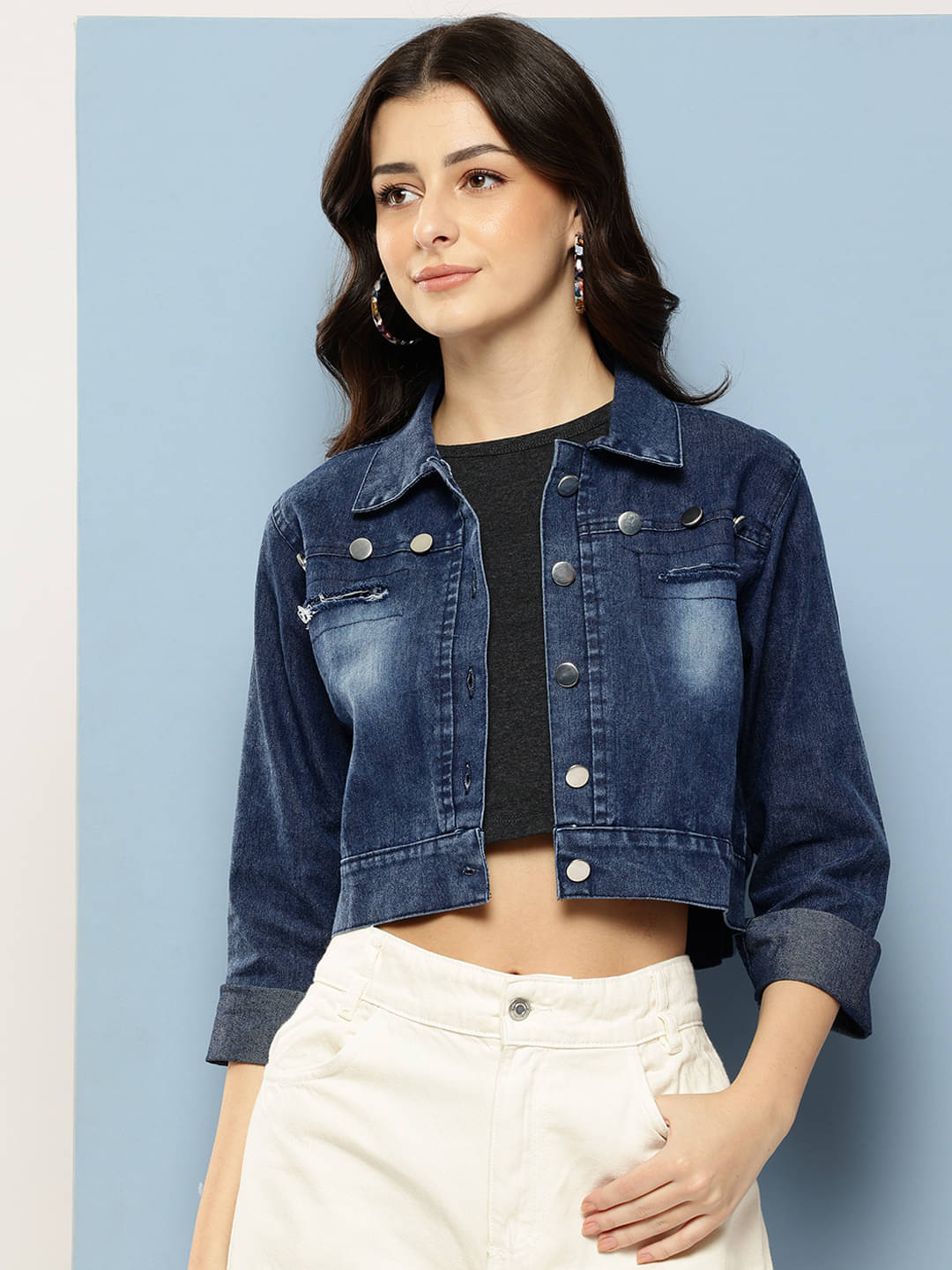     			Aarika - Denim Navy Denim Jacket