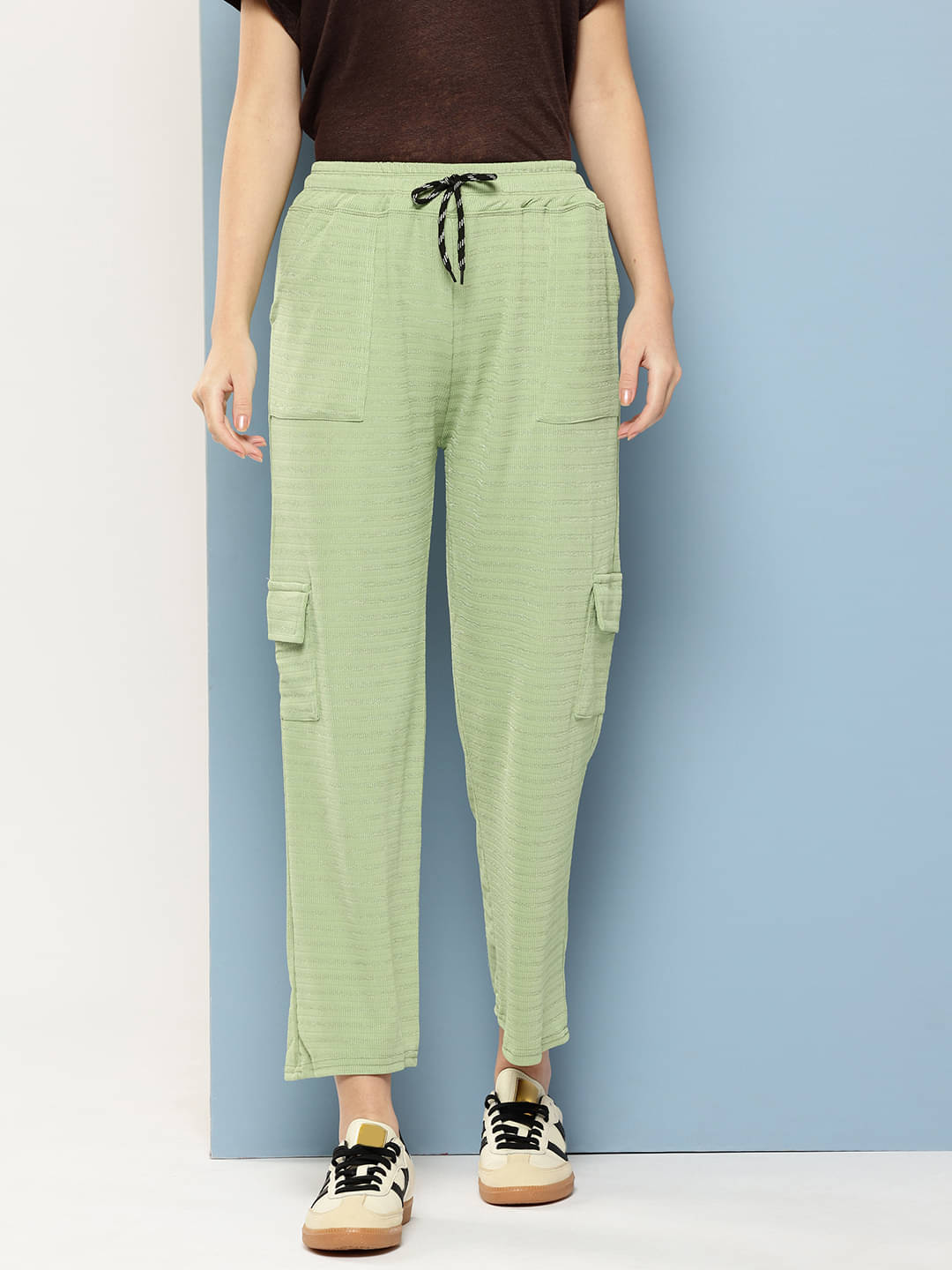     			Aarika Women Nylon Cargos Trousers ( Green )