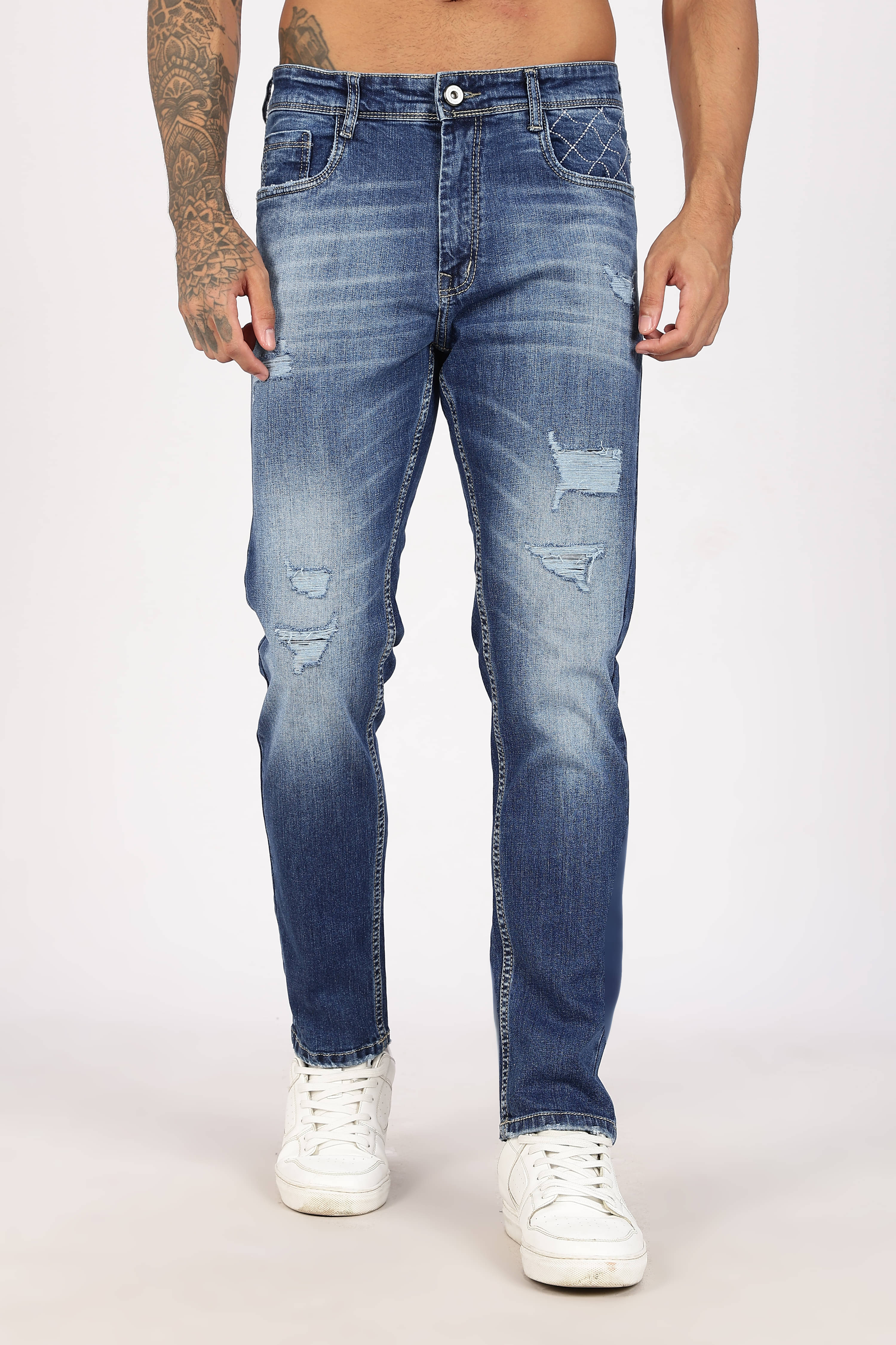 COLOR HUNT Regular Fit Washed Men's Jeans - Dark Blue ( Pack of 1 ) COLOR HUNT Regular Fit Washed Men's Jeans - Dark Blue ( Pack of 1 )