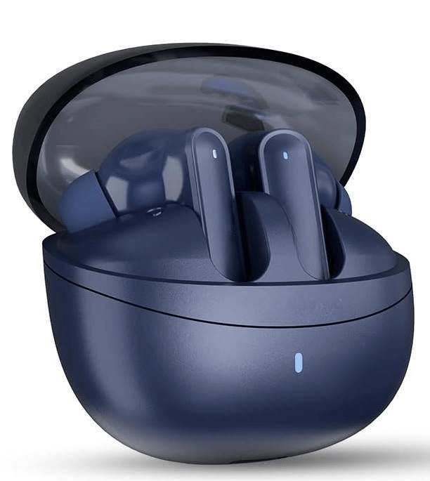     			COREGENIX FLIP Transparent Bluetooth True Wireless (TWS) In Ear 50 Hours Playback , Low Latency, Powerful bass, IPX5 (Splash & Sweat Proof) Navy blue