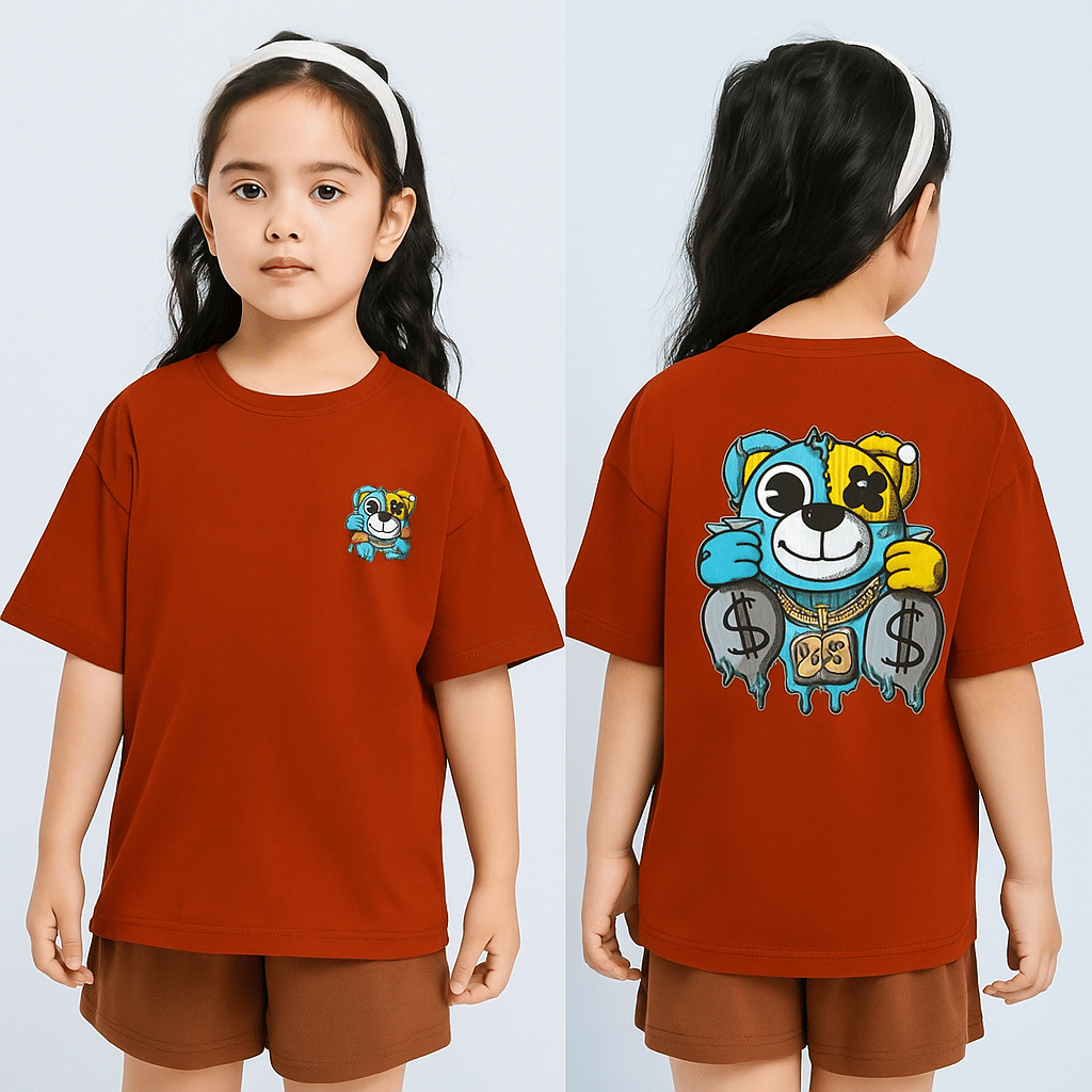     			DEE RAJ CREATIONS Pack of 1 Girls Cotton Blend T-Shirt ( Maroon )