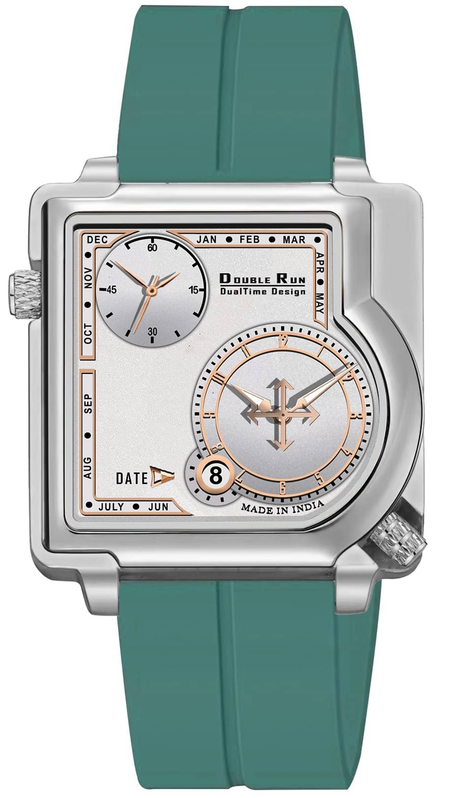     			DoubleRun Green Silicon Chronograph Men's Watch