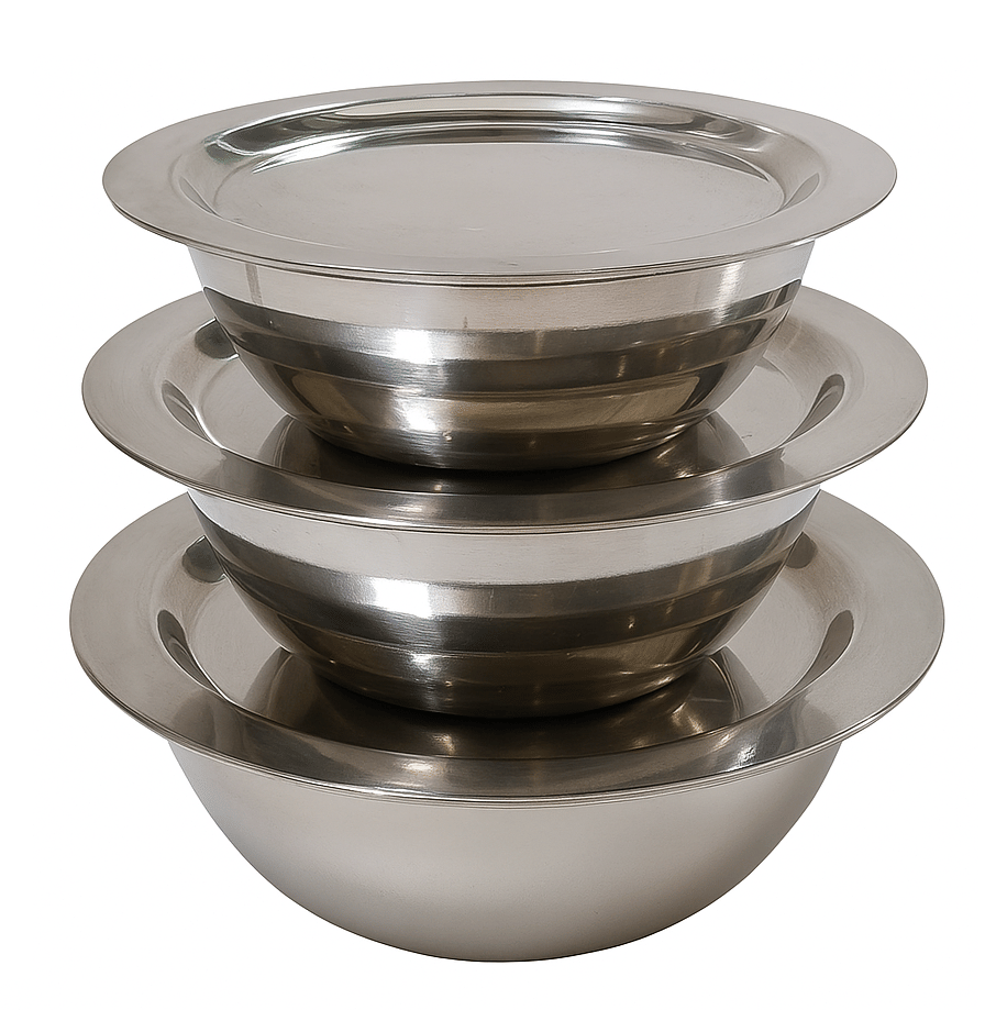 Dynore 3 Pcs Serving Bowl Stainless Steel Plain Serving Bowl 20.5 cm ( Set of 3 ) Silver Dynore 3 Pcs Serving Bowl Stainless Steel Plain Serving Bowl 20.5 cm ( Set of 3 ) Silver
