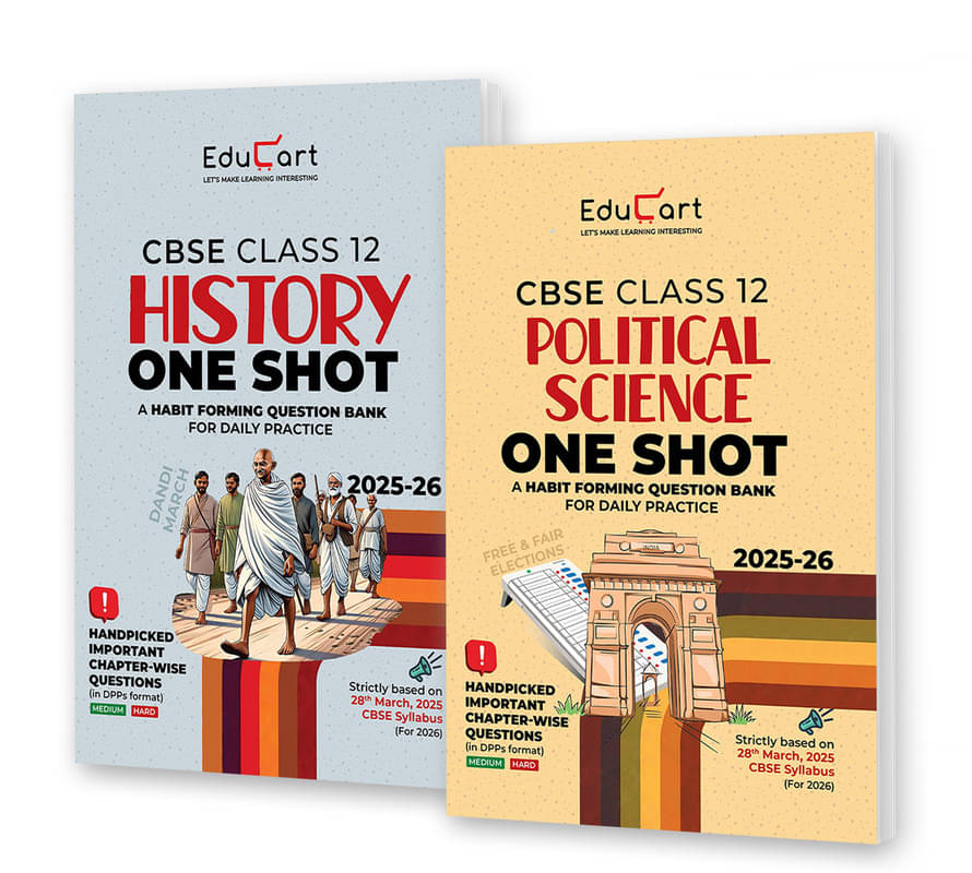 Educart CBSE Class 12 One Shot Question Bank 2026 History and Political Science (Updated for 2025-26 Exam) Bundle of 2 Books Educart CBSE Class 12 One Shot Question Bank 2026 History and Political Science (Updated for 2025-26 Exam) Bundle of 2 Books