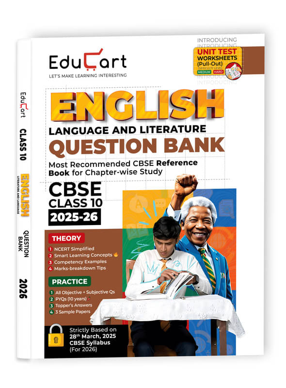 Educart CBSE Question Bank Class 10 English 2025-26 on new Syllabus 2026 (Introducing Unit Test Worksheets) Educart CBSE Question Bank Class 10 English 2025-26 on new Syllabus 2026 (Introducing Unit Test Worksheets)