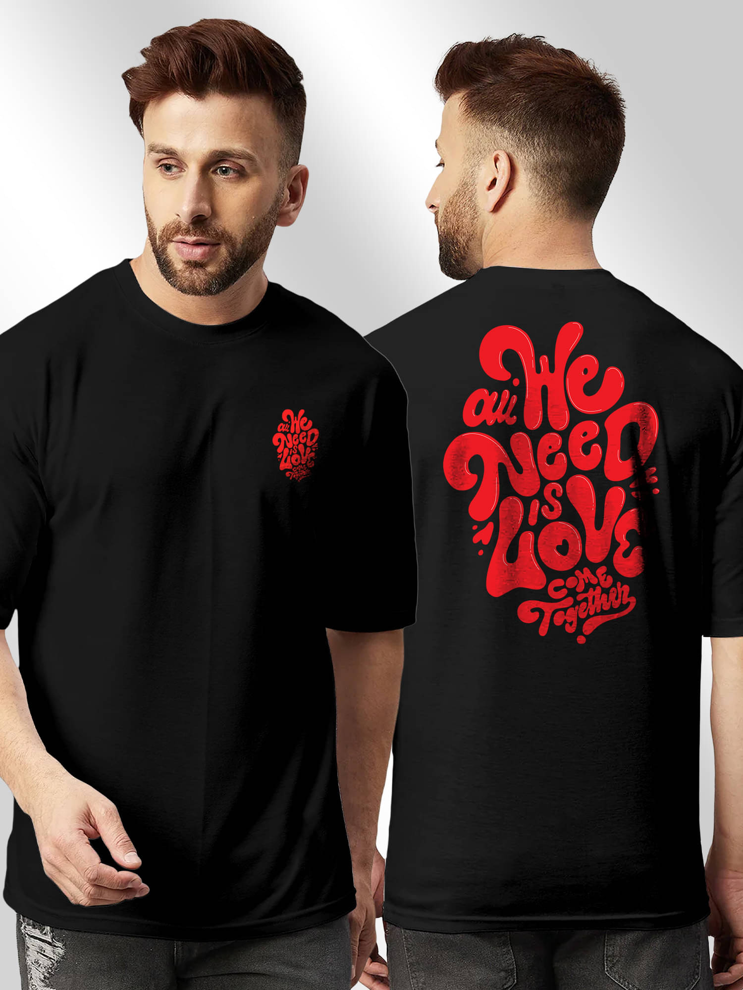    			FTX Men Cotton Blend Regular Fit Printed T-Shirt ( Black )