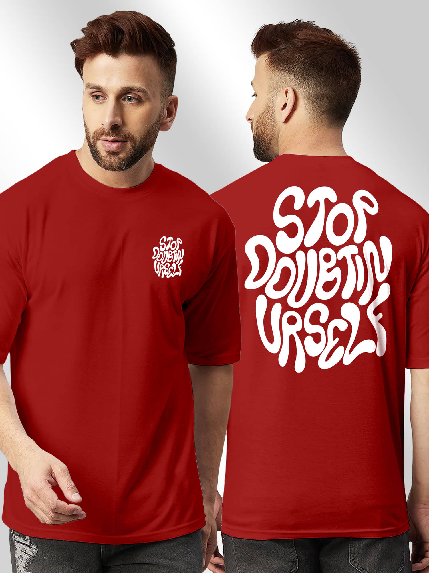     			FTX Men Cotton Blend Regular Fit Printed T-Shirt ( Red )