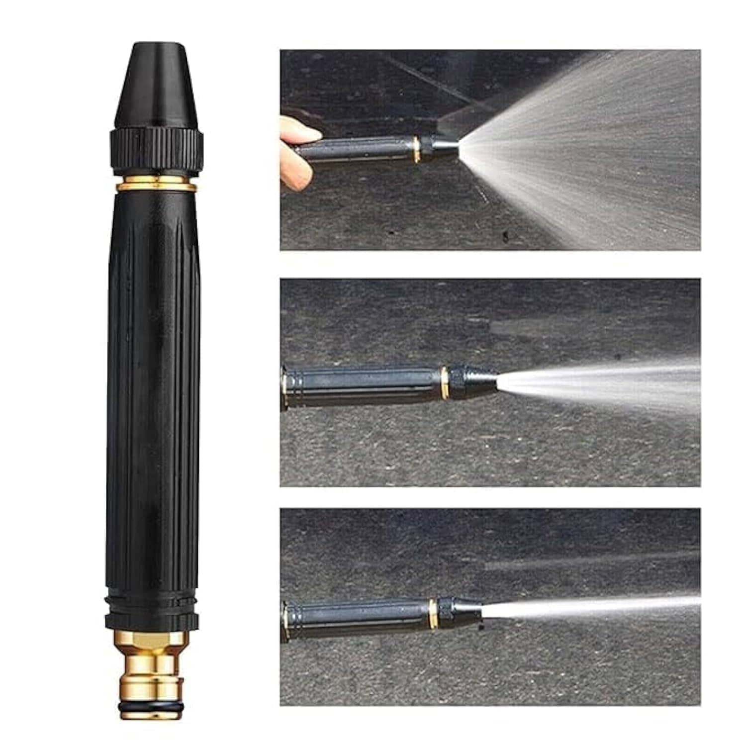 High-Pressure Washing Water Gun - Plastic Adjustable 1/2" Hose Pipe Water Spray Gun for Car Wash Bike Washing Brass Jet Water Spray, Nozzle for Garden & Window, High-Pressure Gun