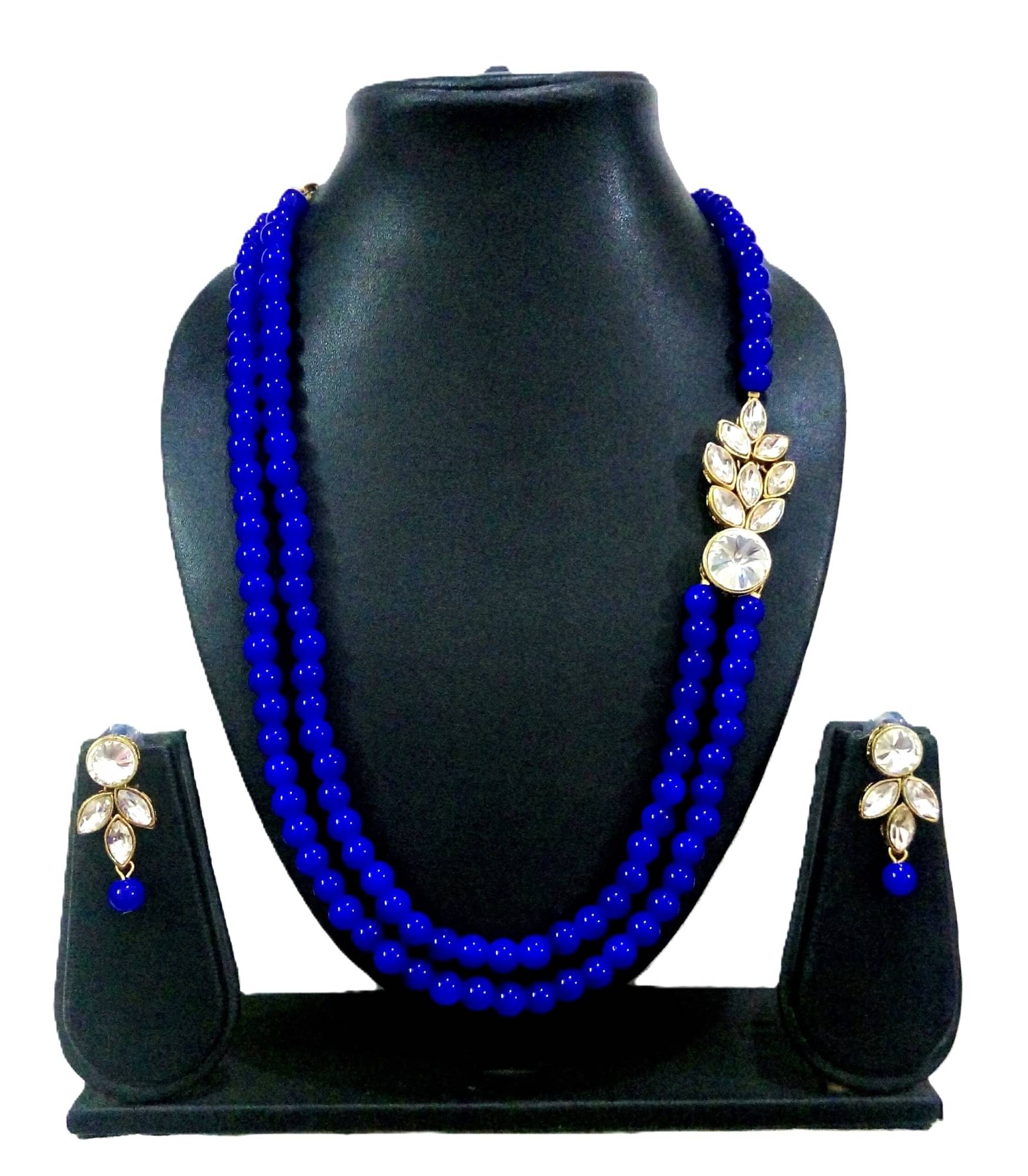     			JN HANDICEAFT Blue Alloy Necklace Set ( Pack of 1 )