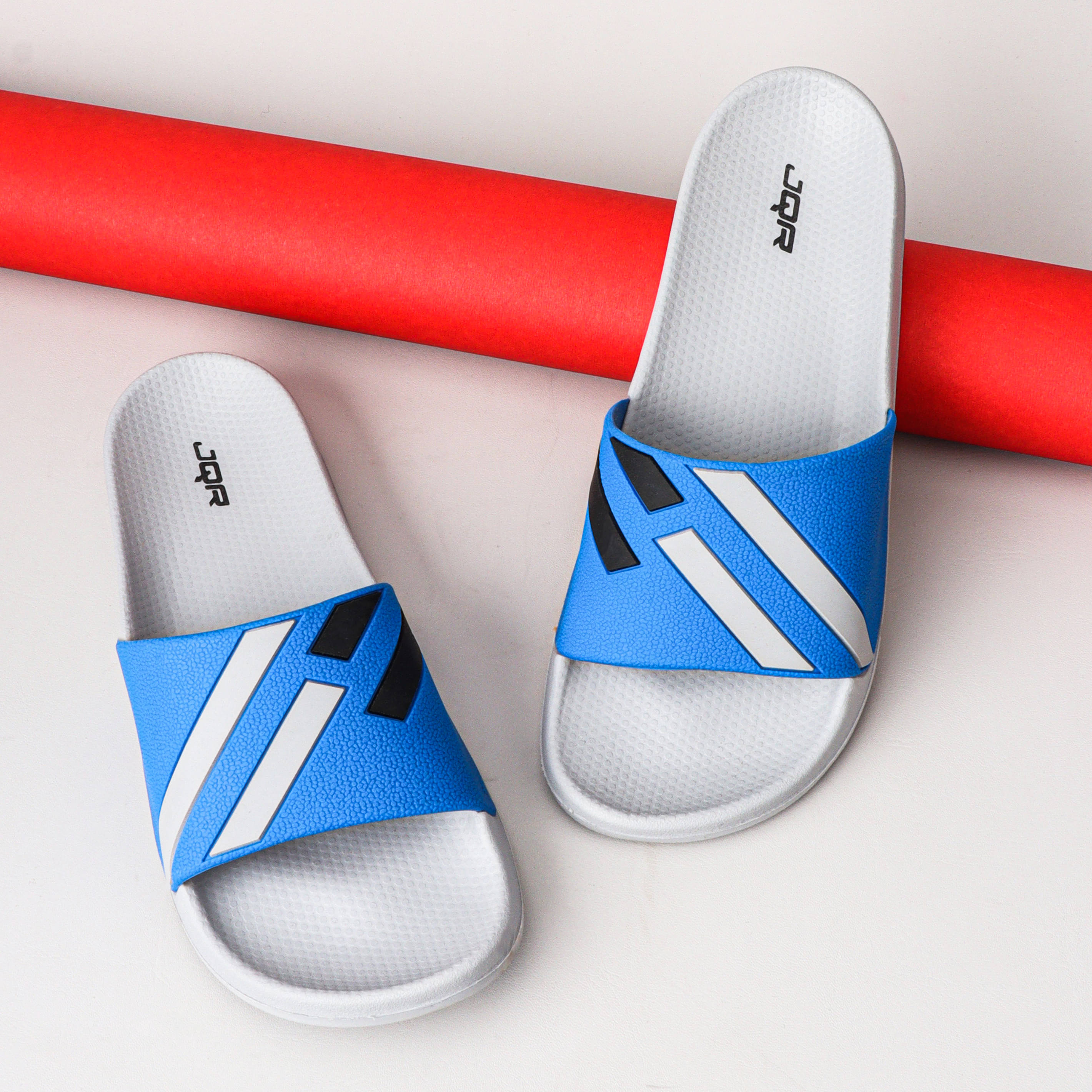     			JQR Light Grey Men's Slide Flip Flop
