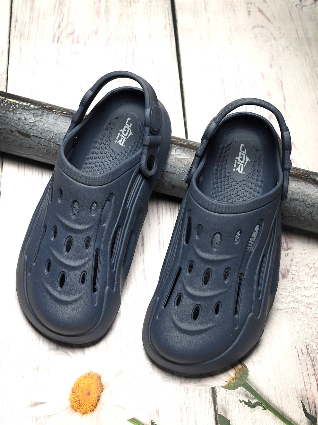     			JQR - Navy Blue Men's Clogs