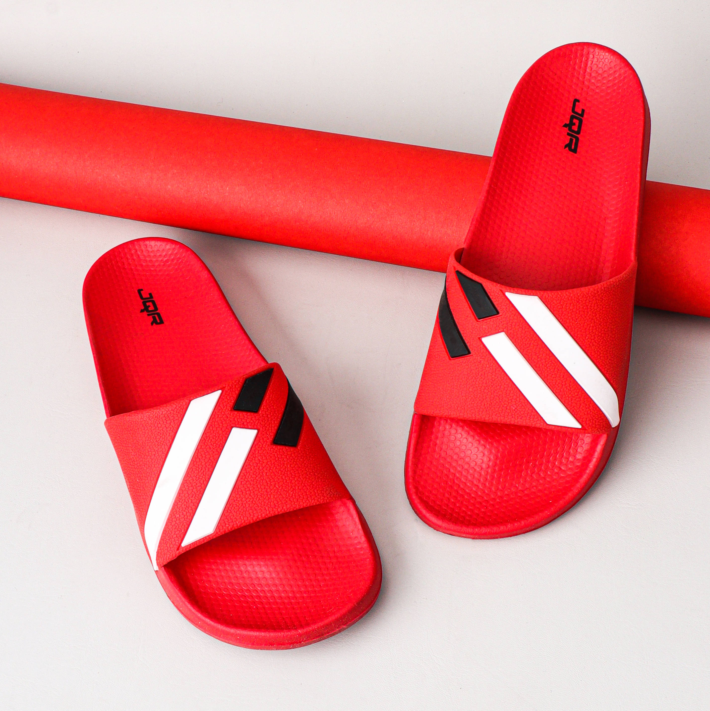     			JQR Red Men's Slide Flip Flop