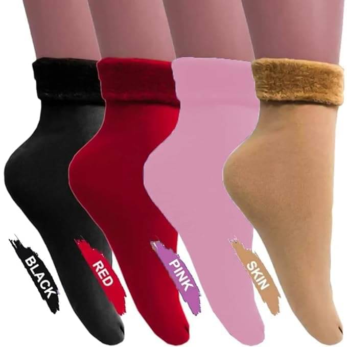 KR Enterprises Pack of 4 Unisex Velvet Mid Length Socks ( Multicolor ) KR Enterprises Pack of 4 Unisex Velvet Mid Length Socks ( Multicolor )