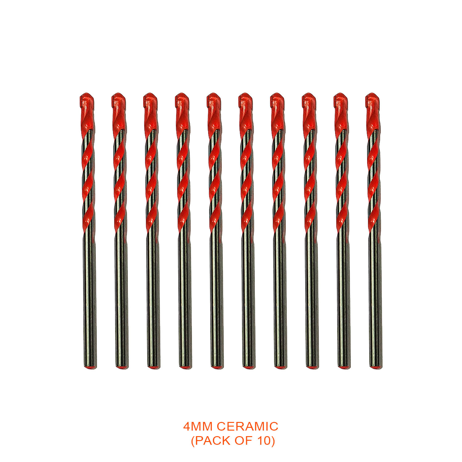     			LXMI 4mm Ceramic Multipurpose Drill Bit for Glass, Tile, Wood, Concrete, Stone (Pack of 10)
