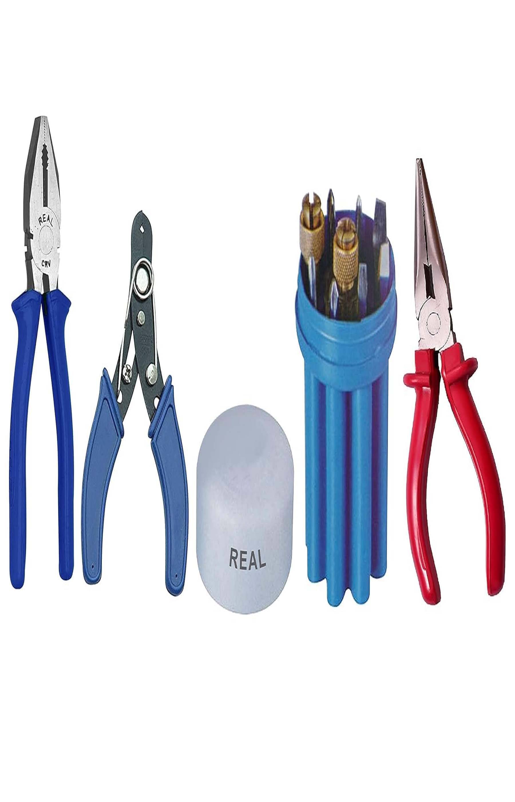     			MS AGROTECH 4-in-1 Hand Tool Combo Kit | Pliers, Wire Cutter, Precision Screwdriver Set & Socket | Multipurpose Toolkit for Household, Electrical, Plumbing & DIY Repairs