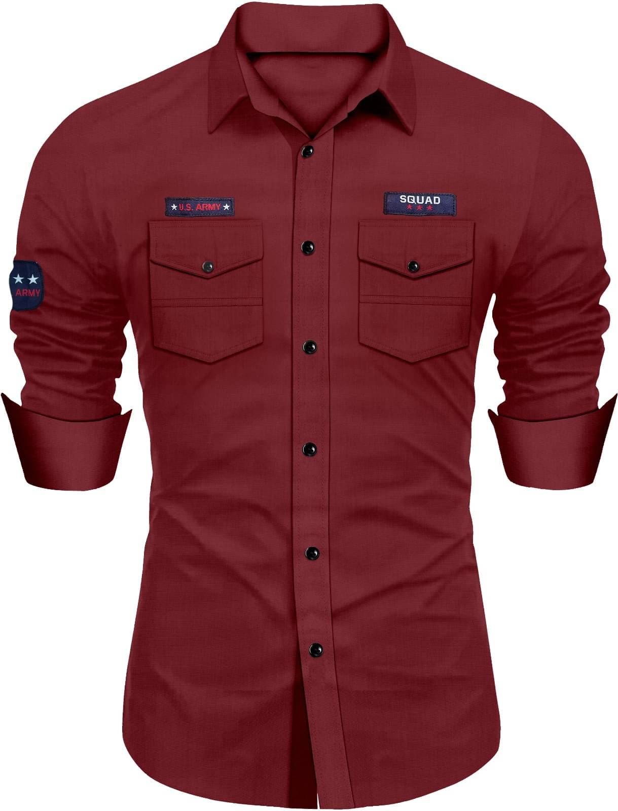     			NEXCODE 100% Cotton Regular Fit Self Design Full Sleeves Men's Casual Shirt - Red ( Pack of 1 )