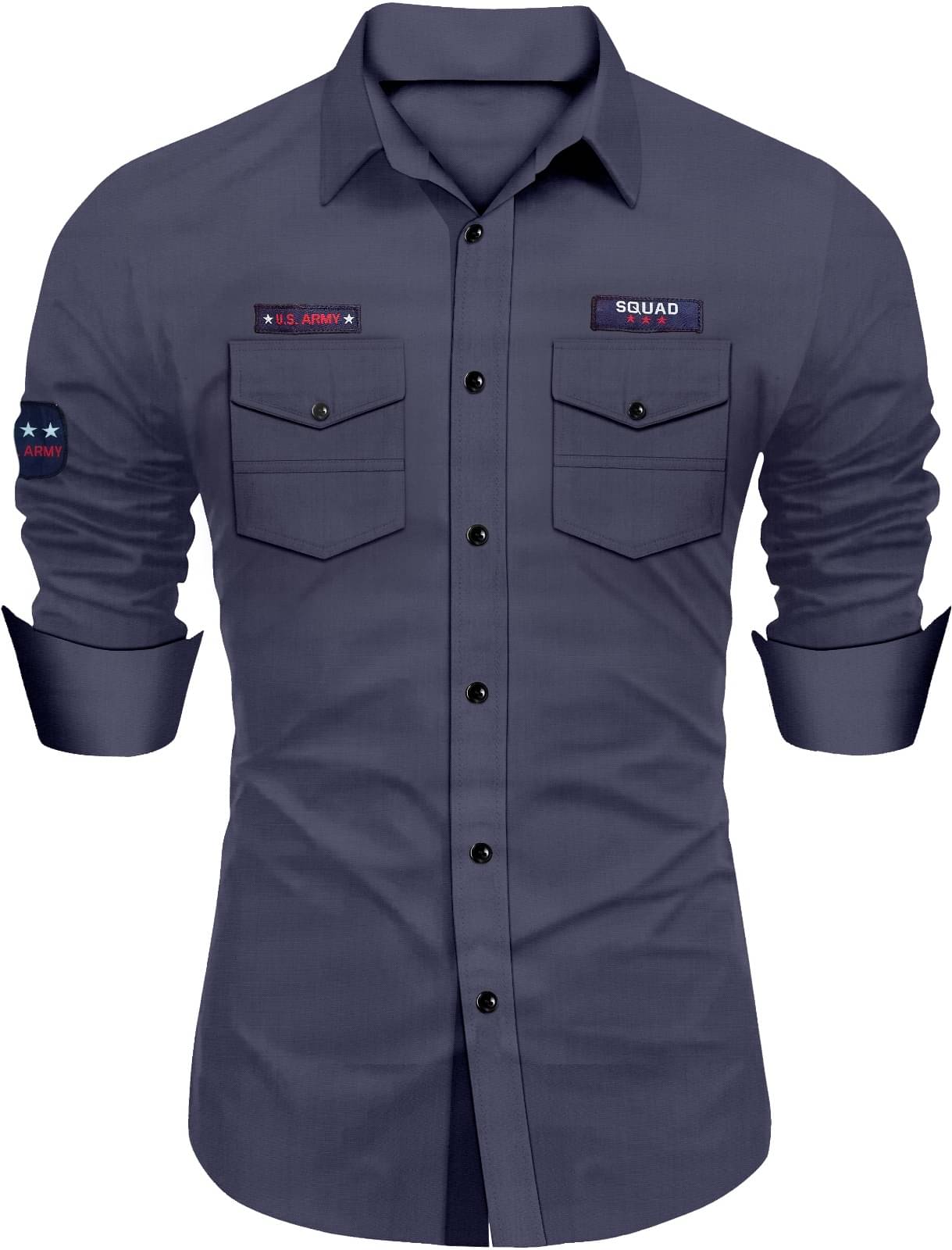     			NEXCODE 100% Cotton Regular Fit Self Design Full Sleeves Men's Casual Shirt - Grey ( Pack of 1 )